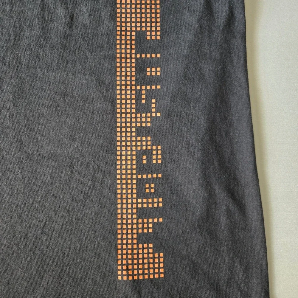 Nike Graphic‎ T Shirt Mens Large Black Orange Swoosh Just Do It Casual Tee